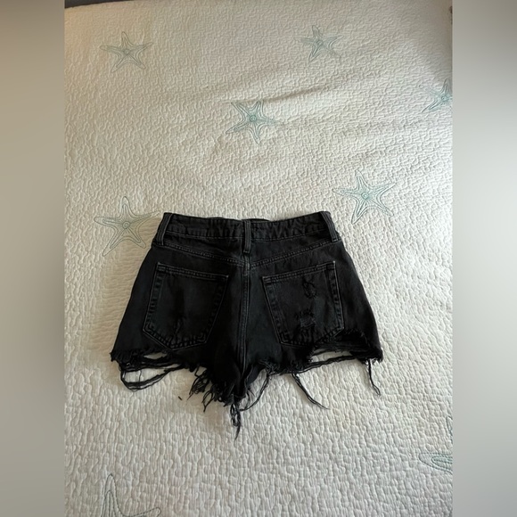 Forever 21 Distressed Black Denim Shorts - Picture 3 of 3